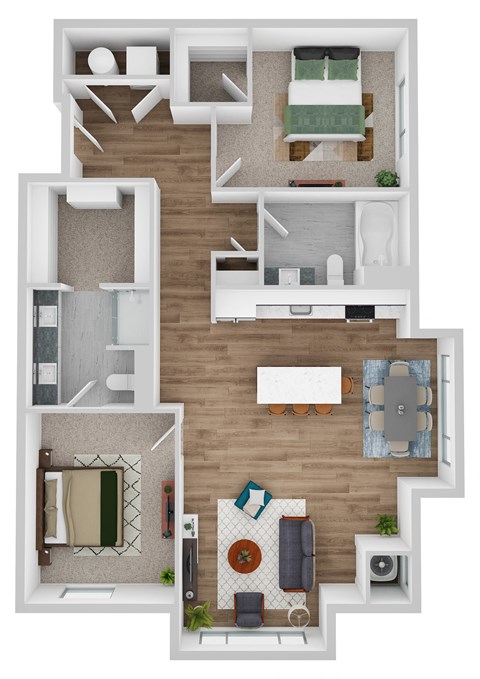 Maine B floor plan image at Park 205, Park Ridge, IL, 60068